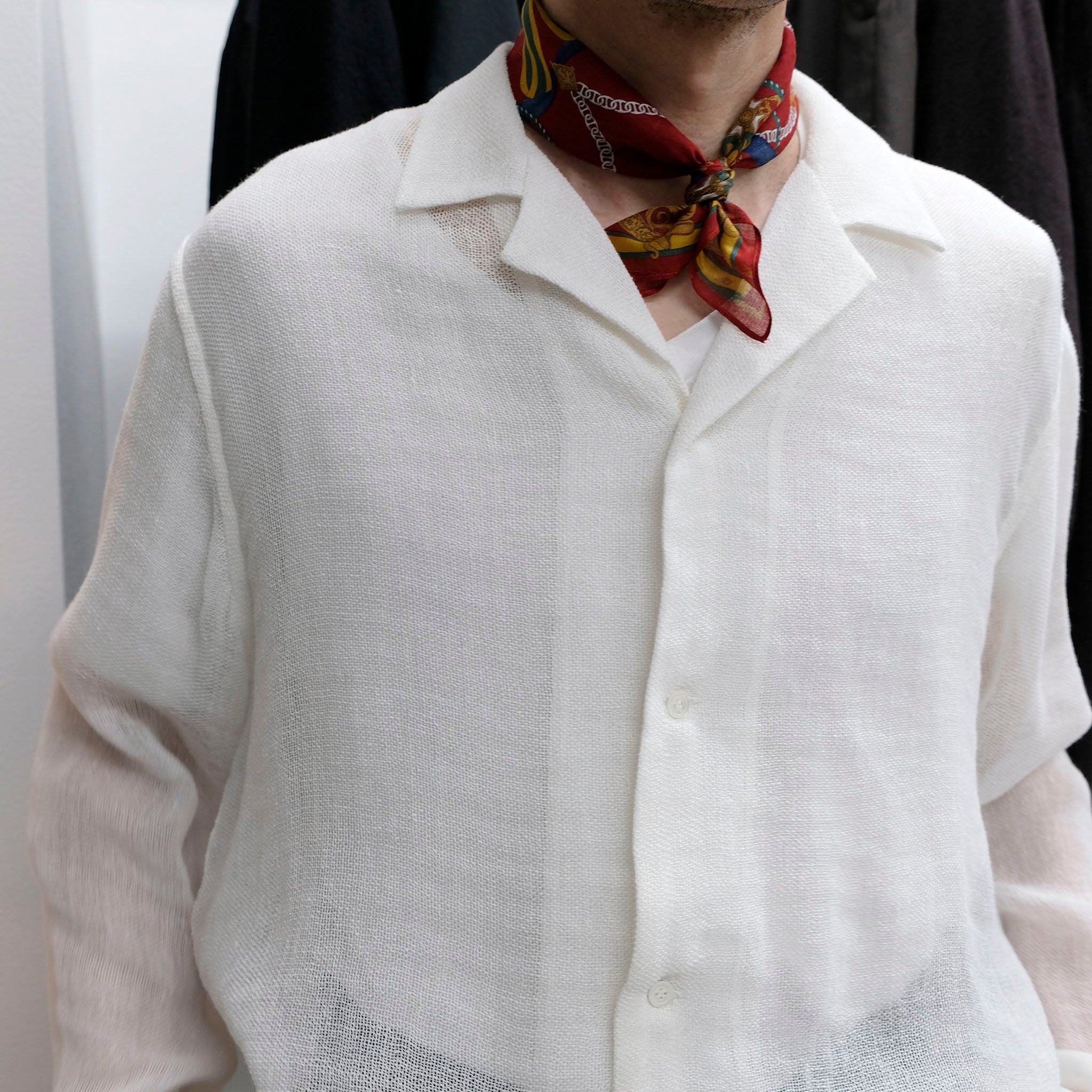 s*9様 saby RAPEL SHIRTS SABY (サバイ) / LAPEL SHIRTS - Bishu Japan Rayon Linen leno weave