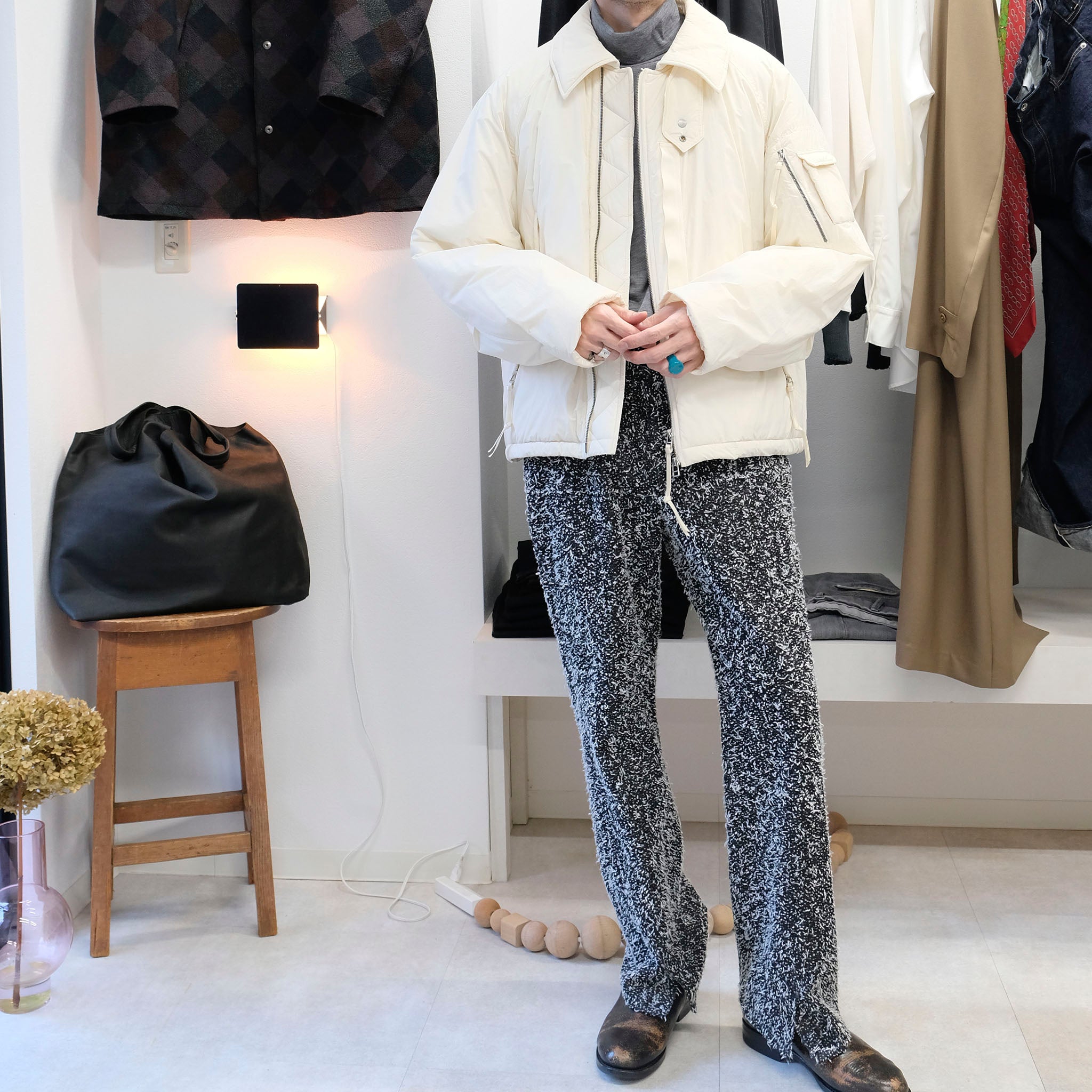 SABY "SEMI FLARE PANTS - 12oz Needle Work Denim -ニードルワークデニム セミフレアパンツ