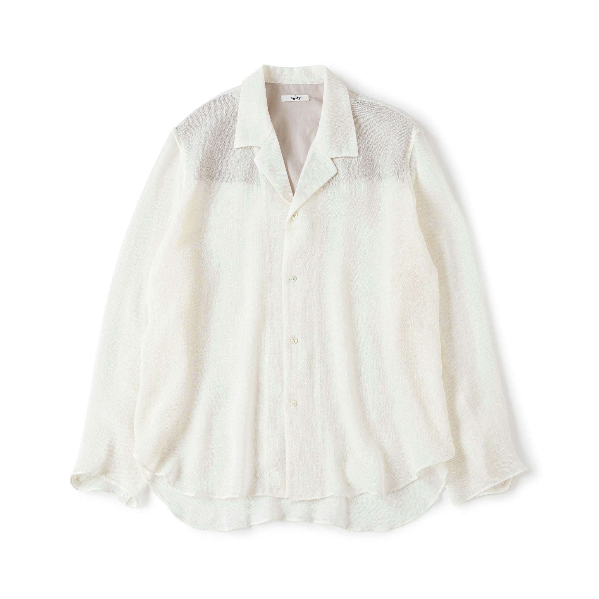 SABY (サバイ) / LAPEL SHIRTS - Bishu Japan Rayon Linen leno weave FAB -