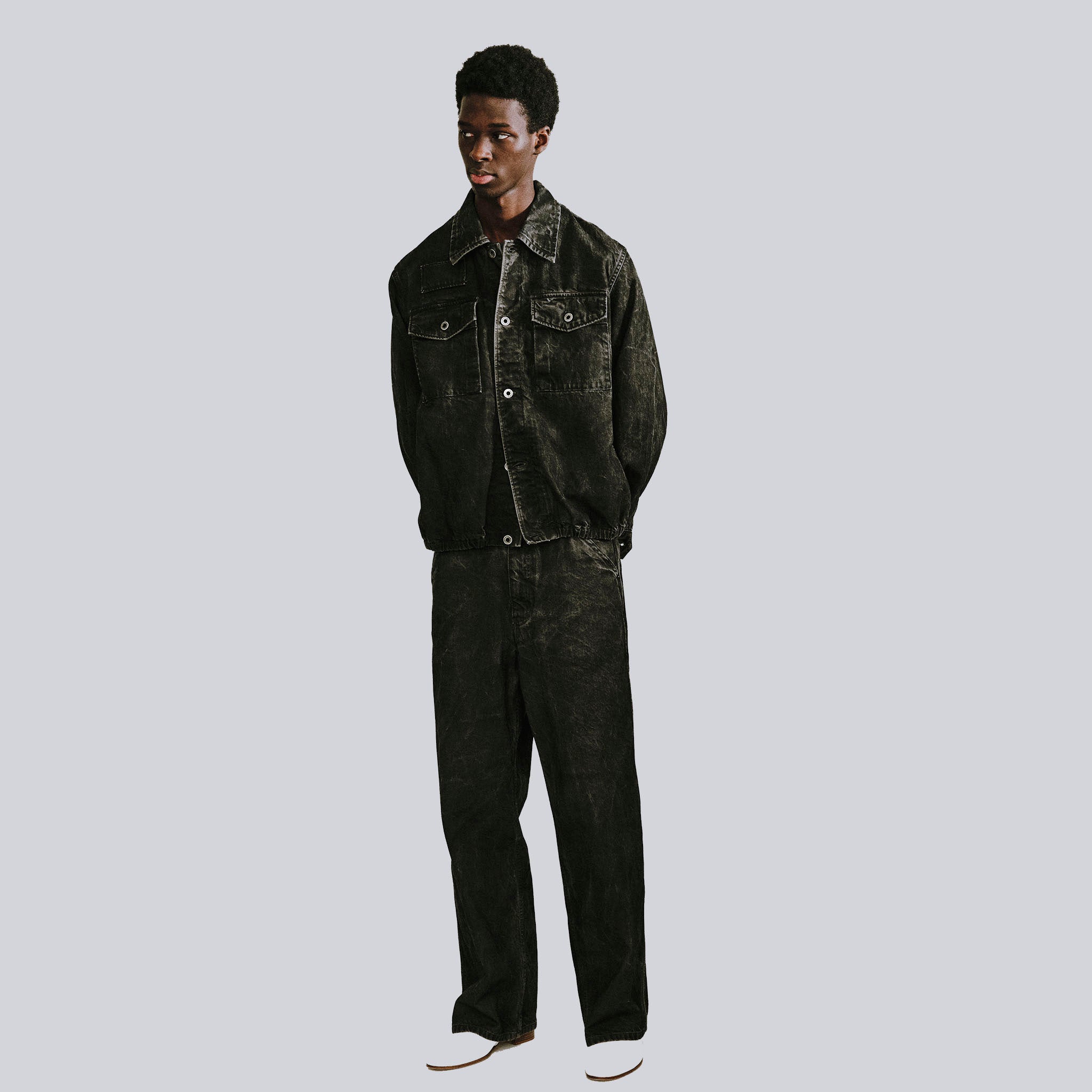 ENCOMING "BRUSHED DENIM TROUSER" フェードデニム トラウザーパンツ