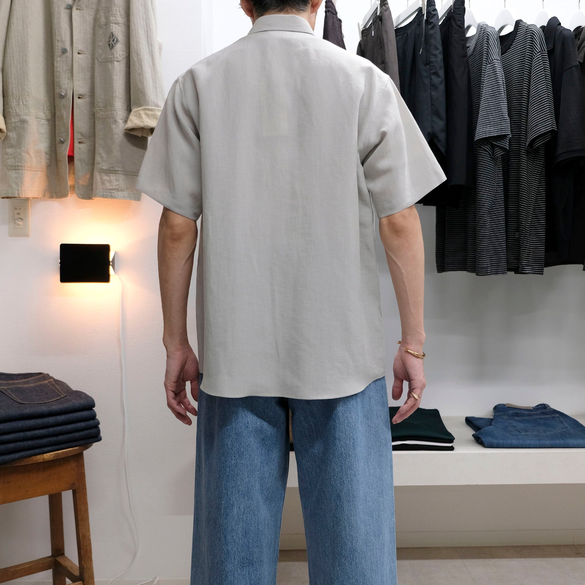 ENCOMING "CLASSIC HALF SLEEVE SHIRT" リネン ハーフスリーブシャツ