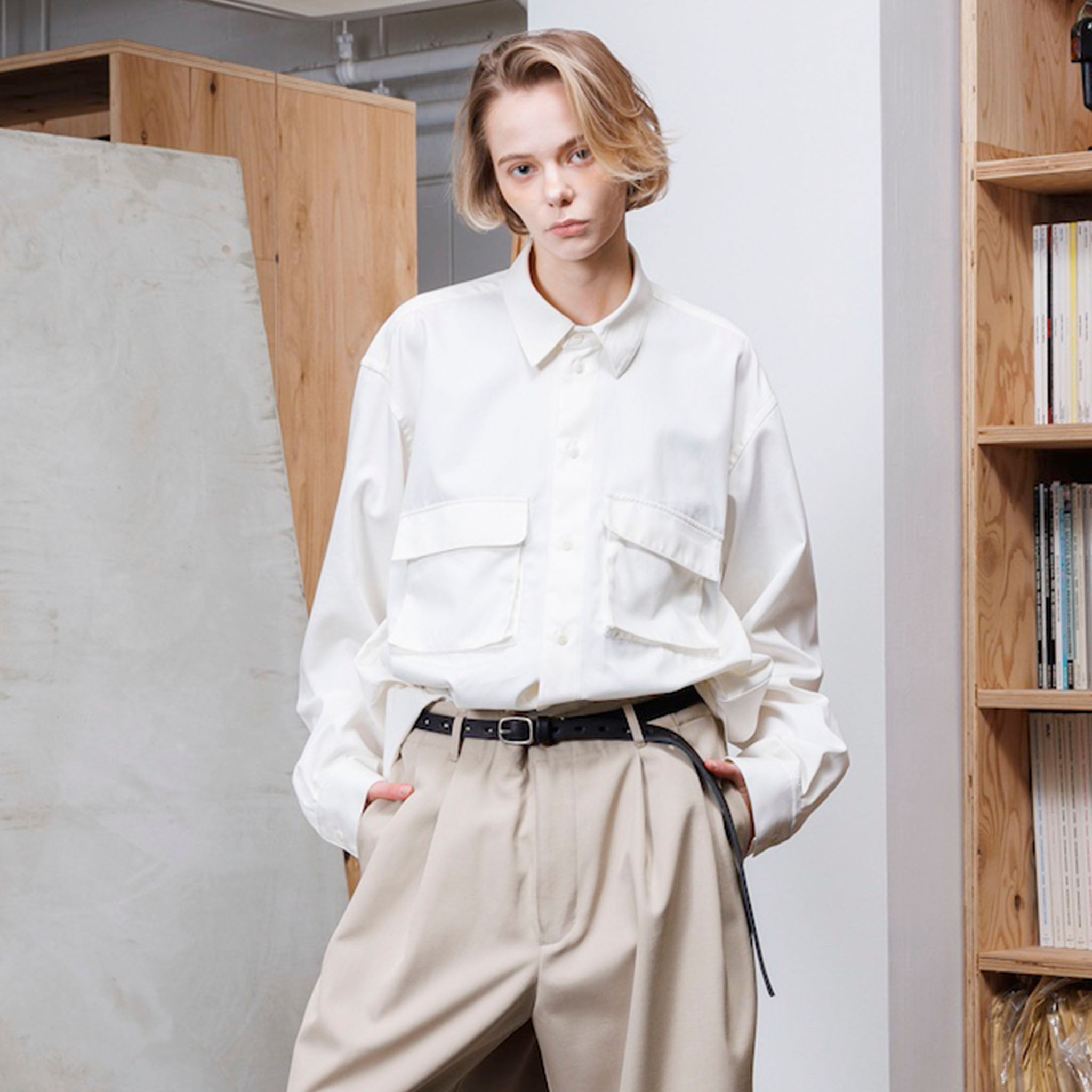 VOAAOV "LEATHER BELT" ハンドメイド ナローレザーベルト