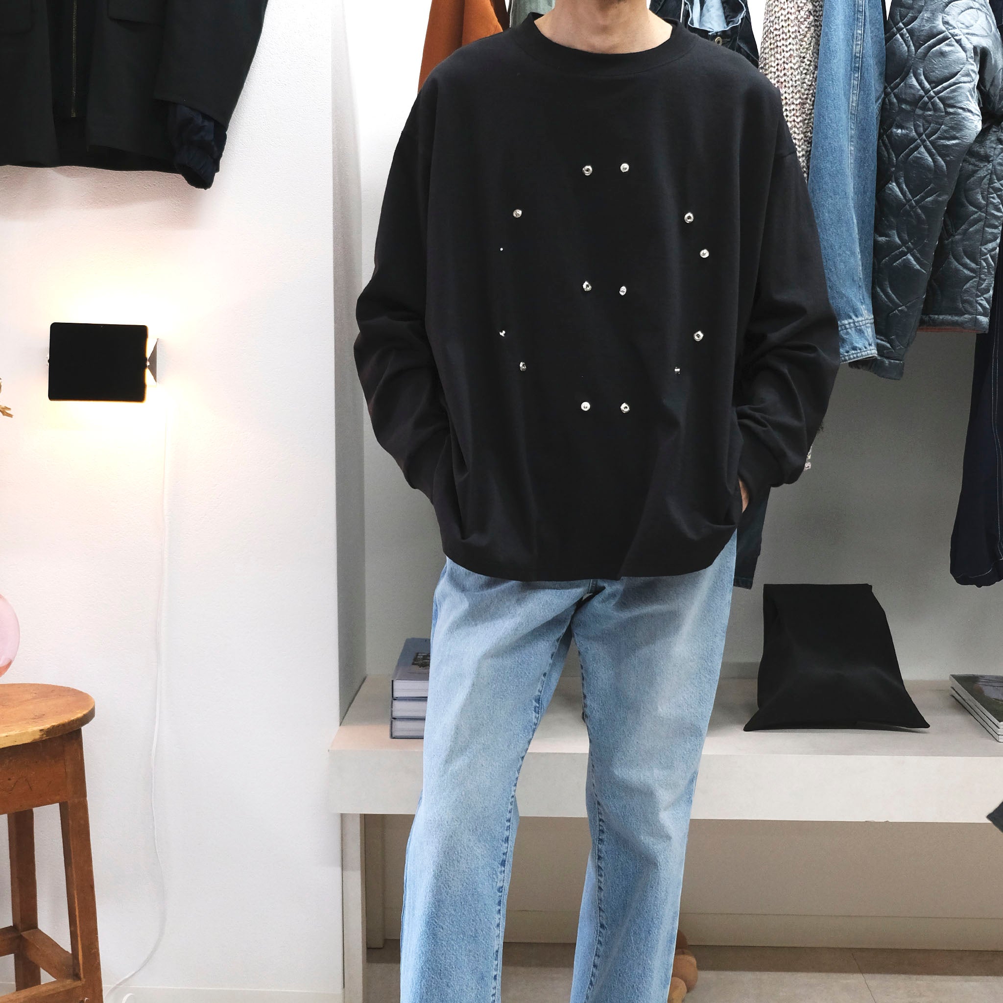 RANDY×OKOLO EXCLUSIVE "SNOW FALLING" RANDY別注 スワロフスキー ドット ロングスリーブ
