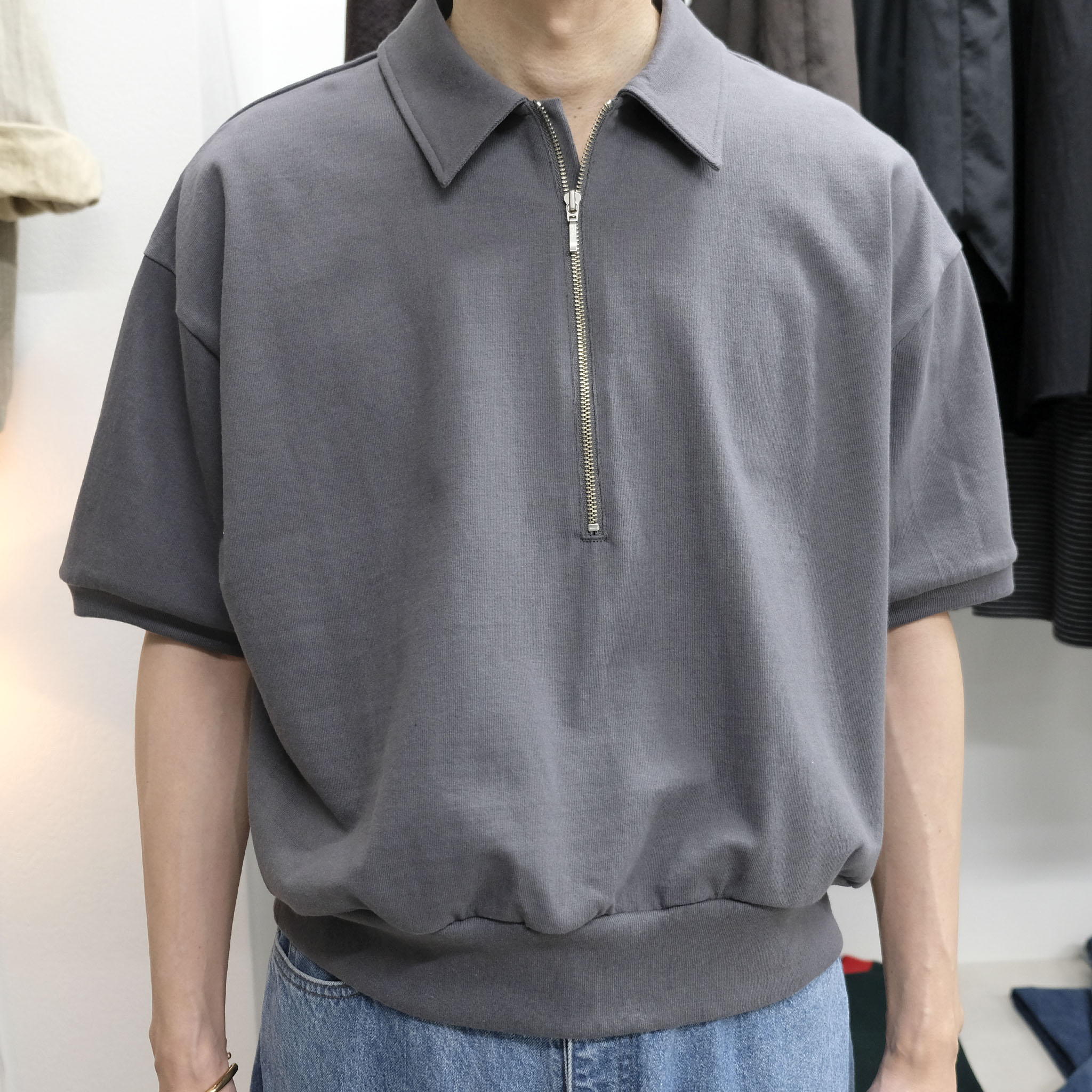 REVER BERATE (リバーバレイト) / HALF ZIP JERSEY SHORT SLEEVE