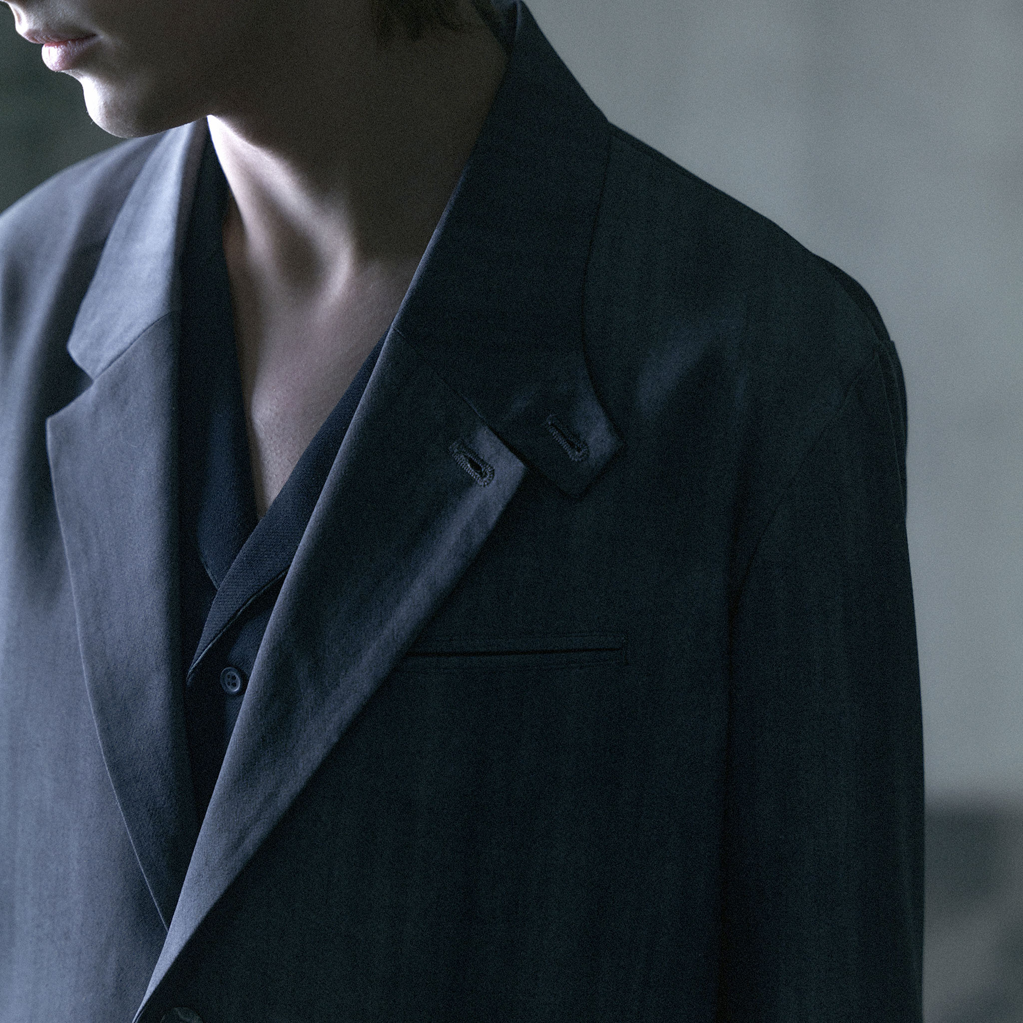 SABY (サバイ) / PULL OVER LAPEL SHIRTS - Bishu Japan Polyester Wool Viyella FAB -