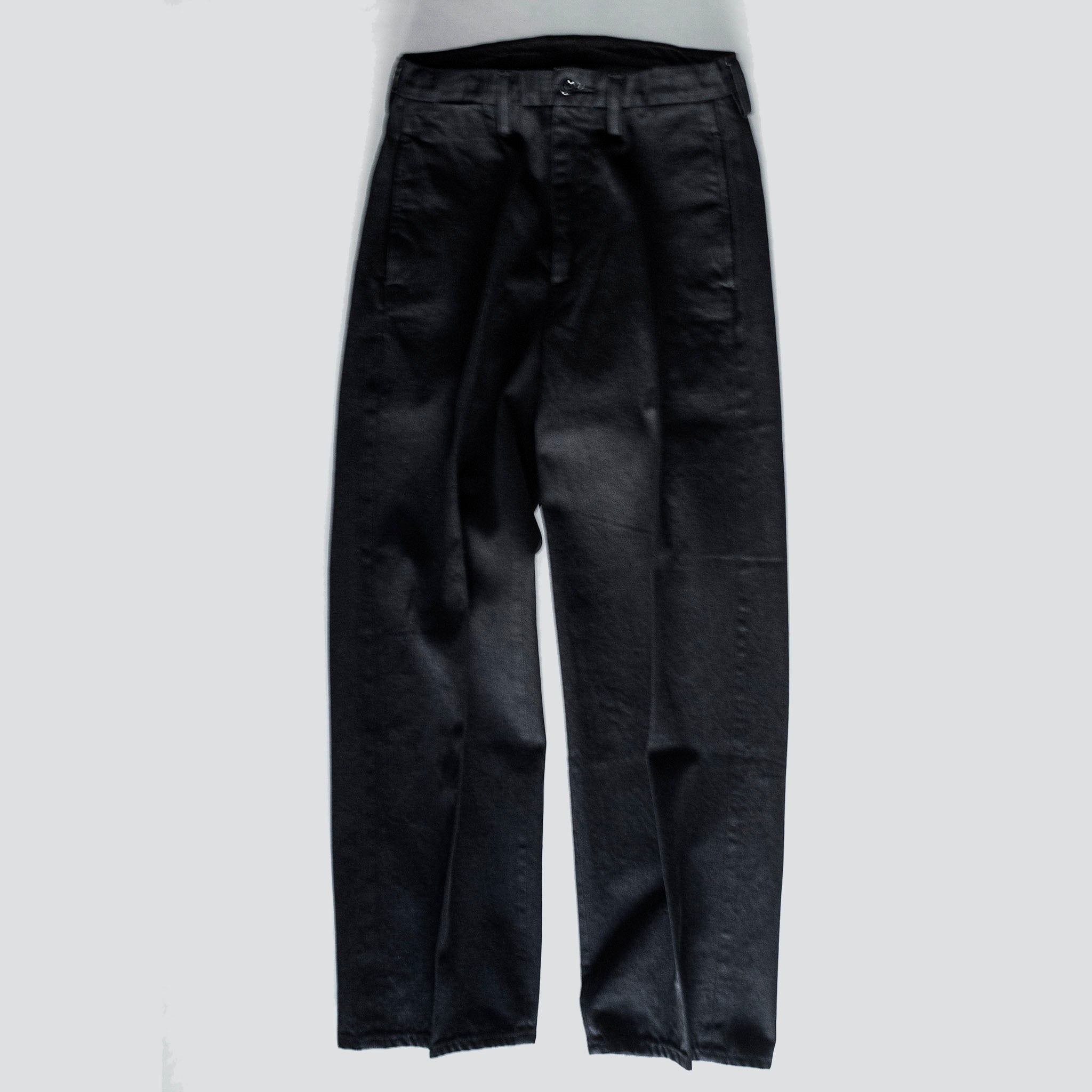 OKOLO "SIMONS JEANS" BLACK DENIM TROUSERS ブラックデニム トラウザーパンツ