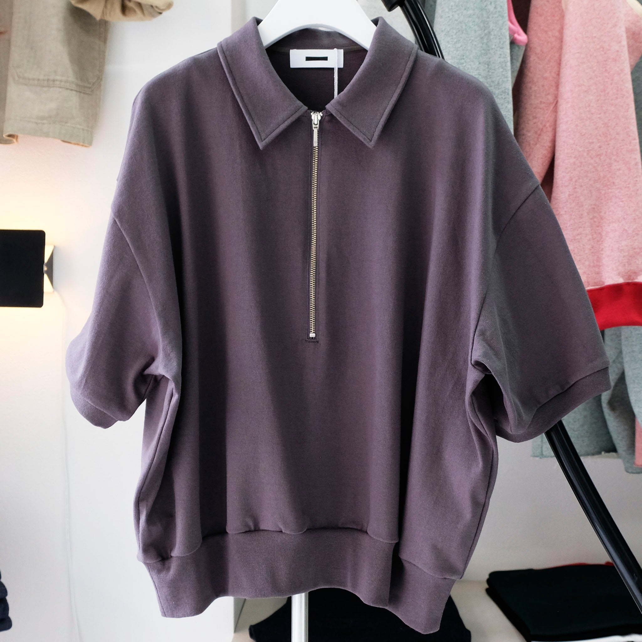 REVERBERATE (リバーバレイト) / HALF ZIP JERSEY SHORT SLEEVE