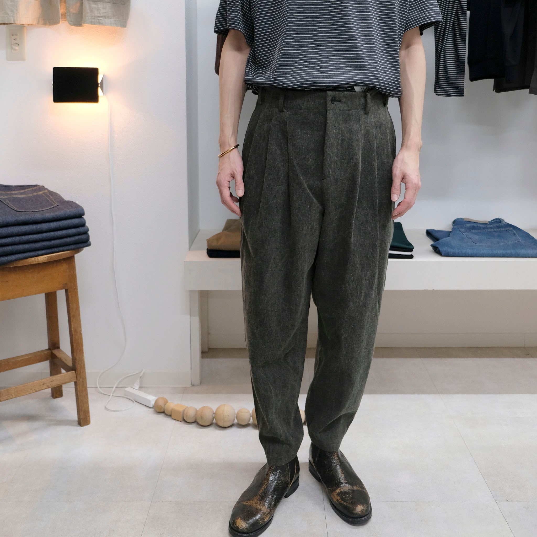 AXIS "3 Tucks Tapered Pants" ３タック テーパードパンツ