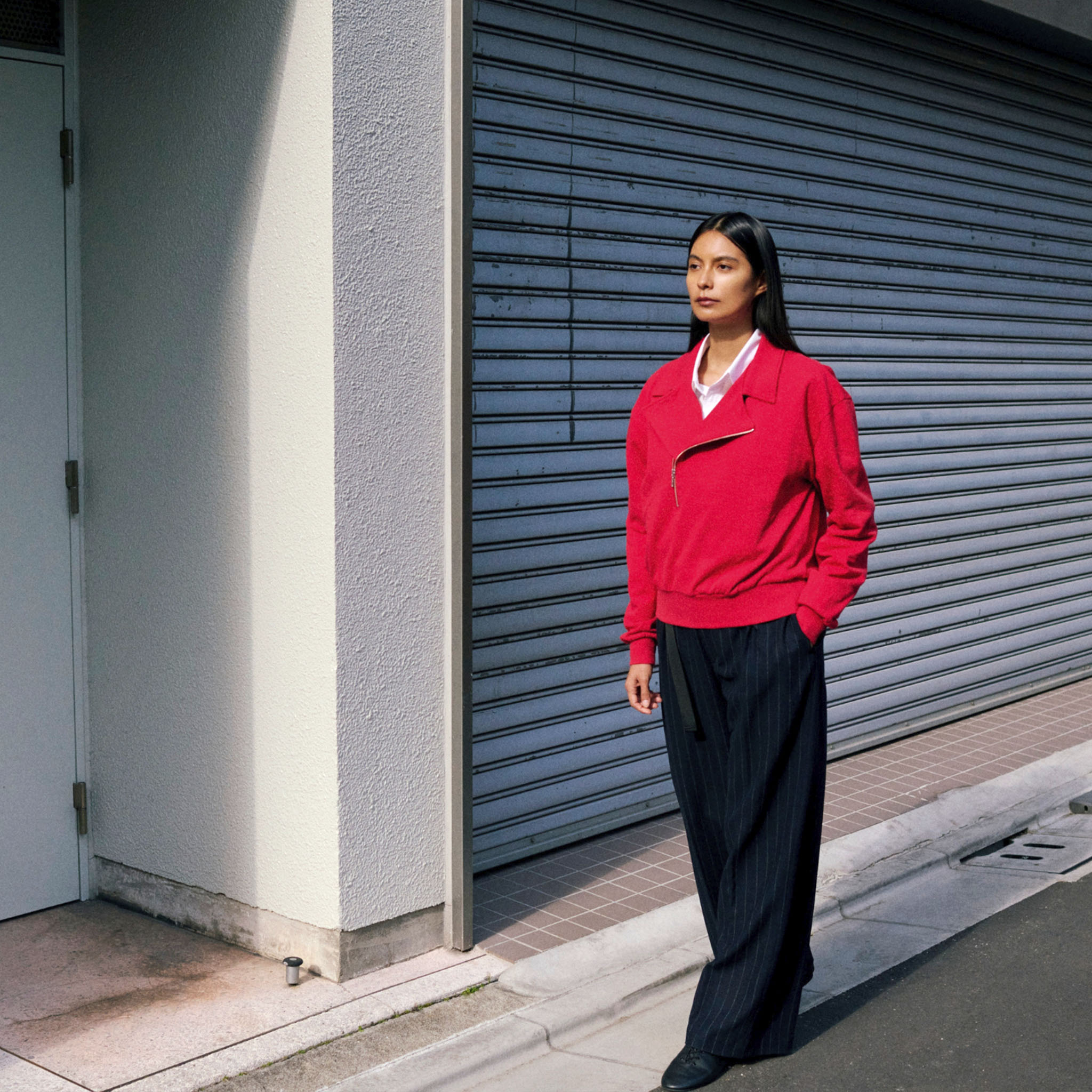 REVERBERATE（リバーバレイト）/ HALF ZIP DOUBLE ダブルハーフジッププルオーバー