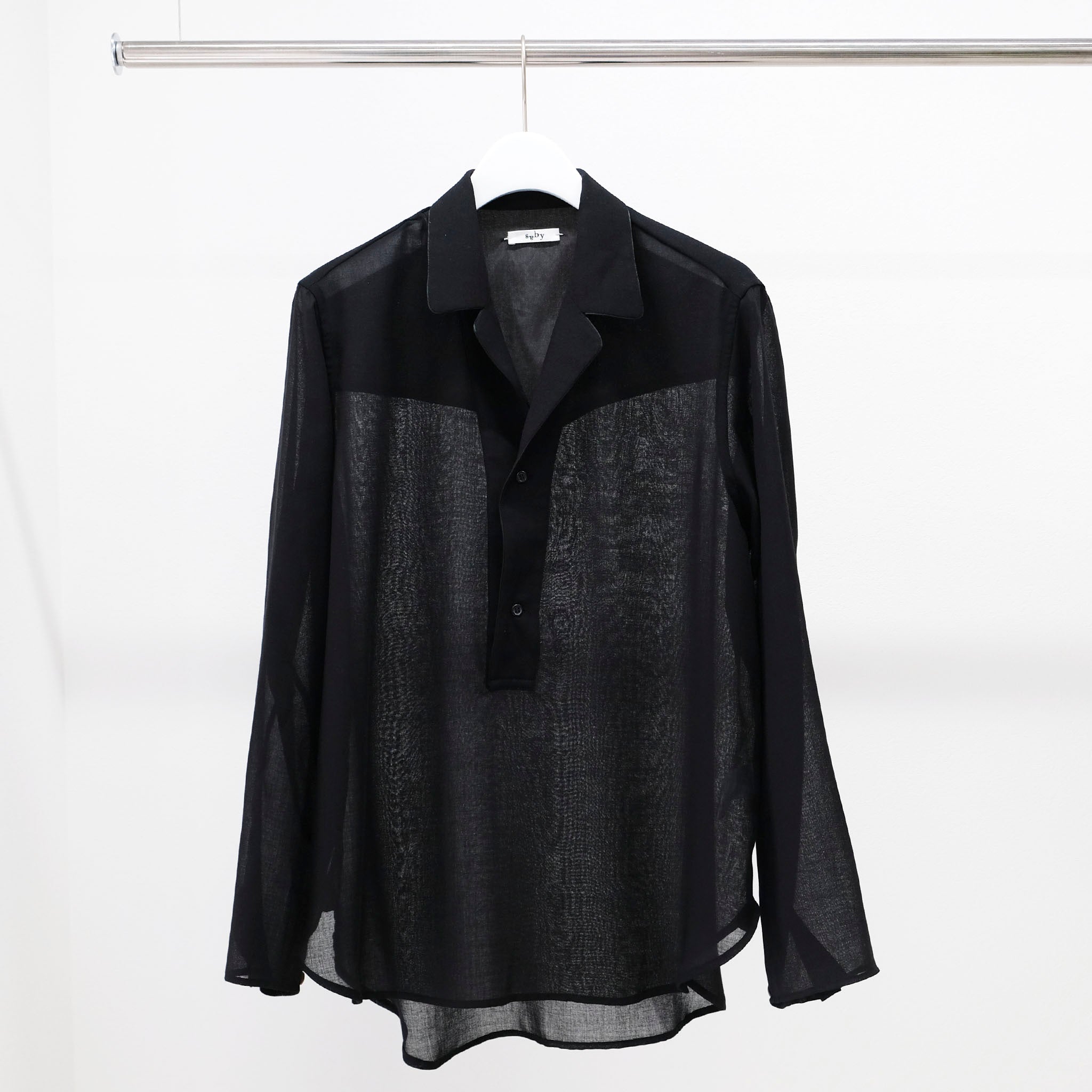 SABY (サバイ) / PULL OVER LAPEL SHIRTS - Bishu Japan Polyester Wool Viyella FAB -