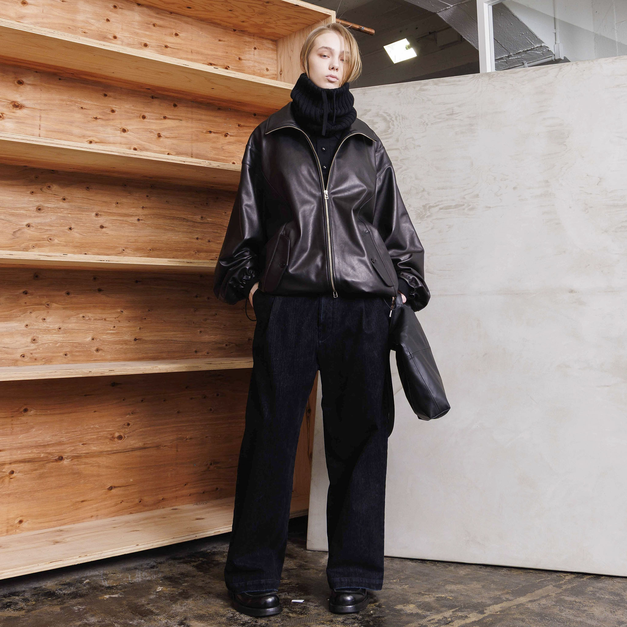 VOAAOV（ヴォアーブ）/ LIMITED-EDITION SHEEP LEATHER TRACK JACKET シープレザートラックジャケット