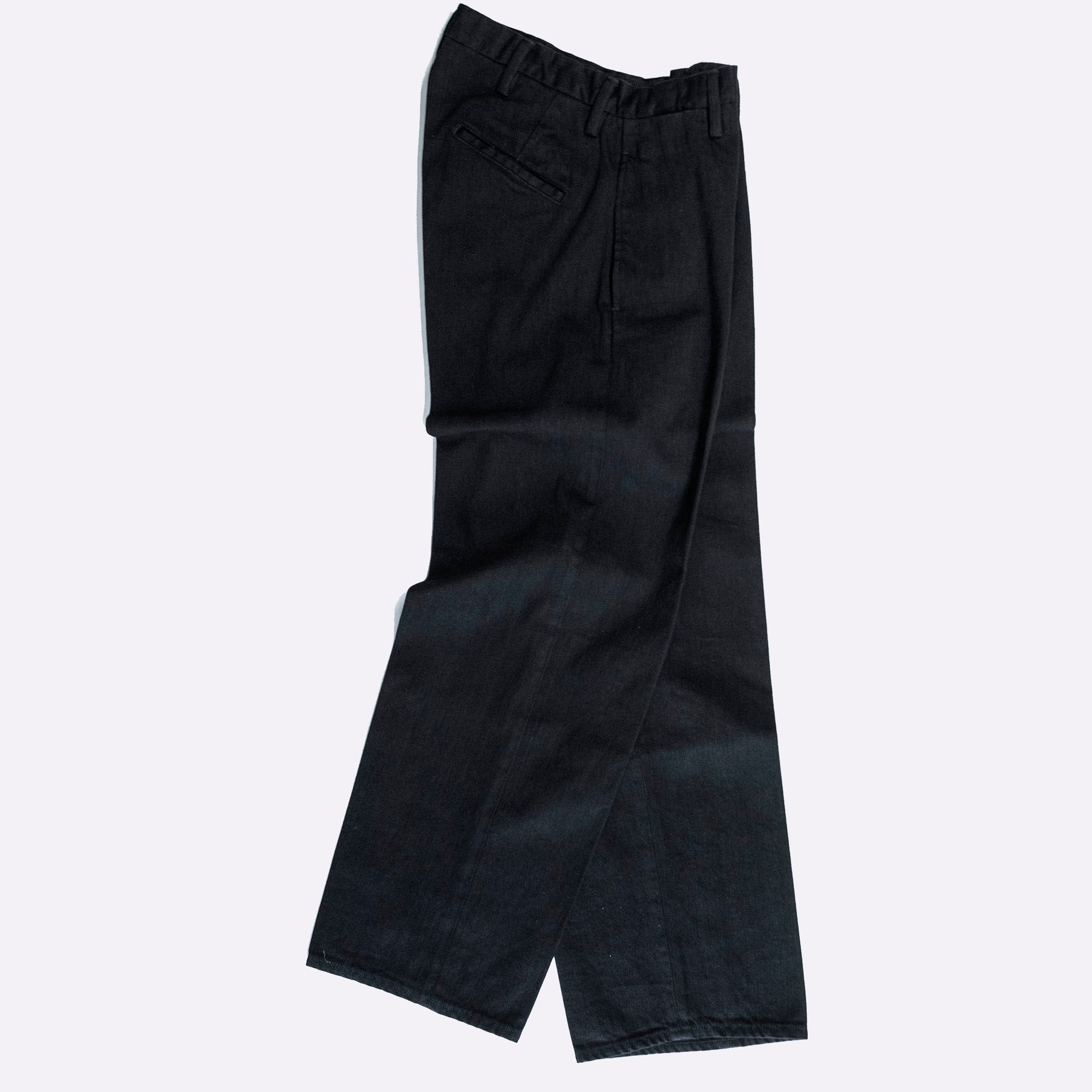 OKOLO "SIMONS JEANS" BLACK DENIM TROUSERS ブラックデニム トラウザーパンツ