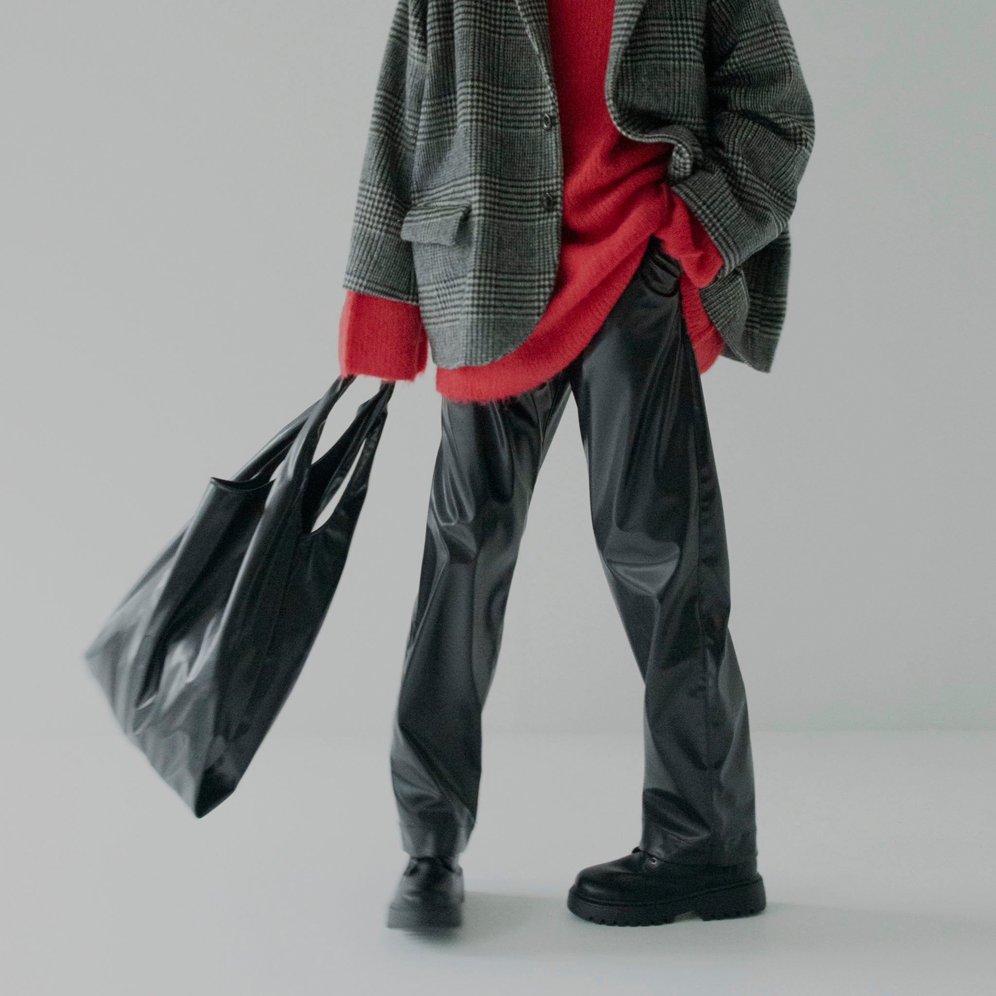 RYU "leather huge bag" カウレザー ショッピングバッグ